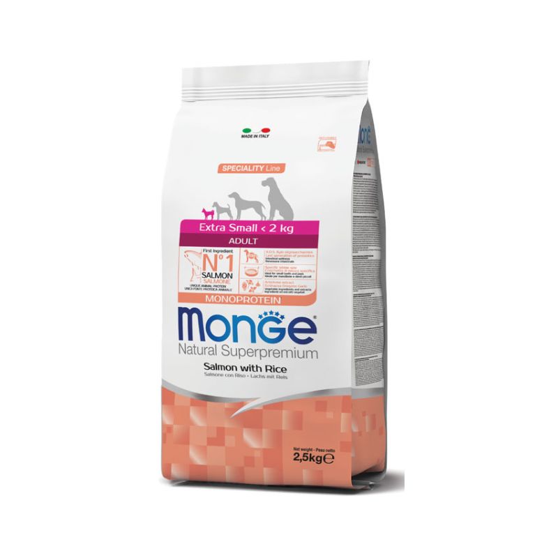 Monge Superpremium Monoprotein Extra Small Adult Salmone
