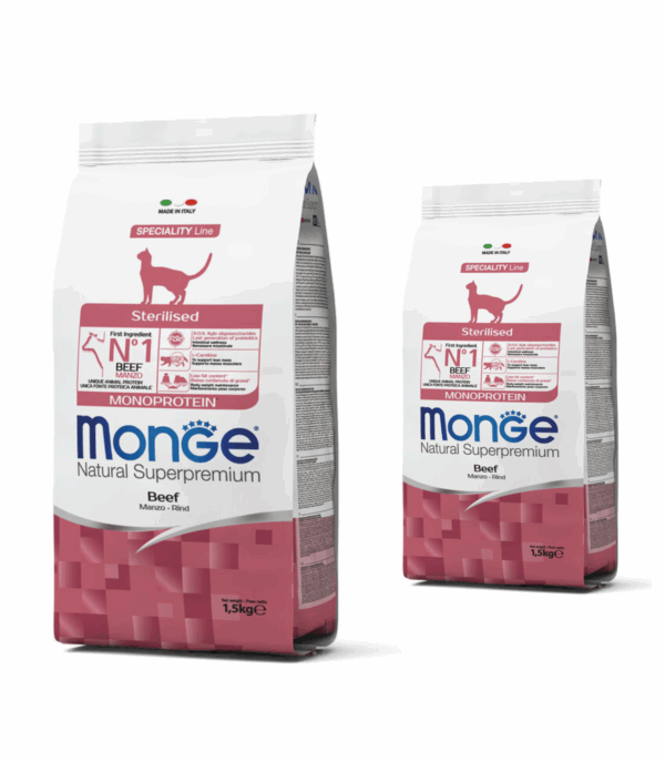 Monge Superpremium Monoprotein Cat Adult Sterilised Manzo