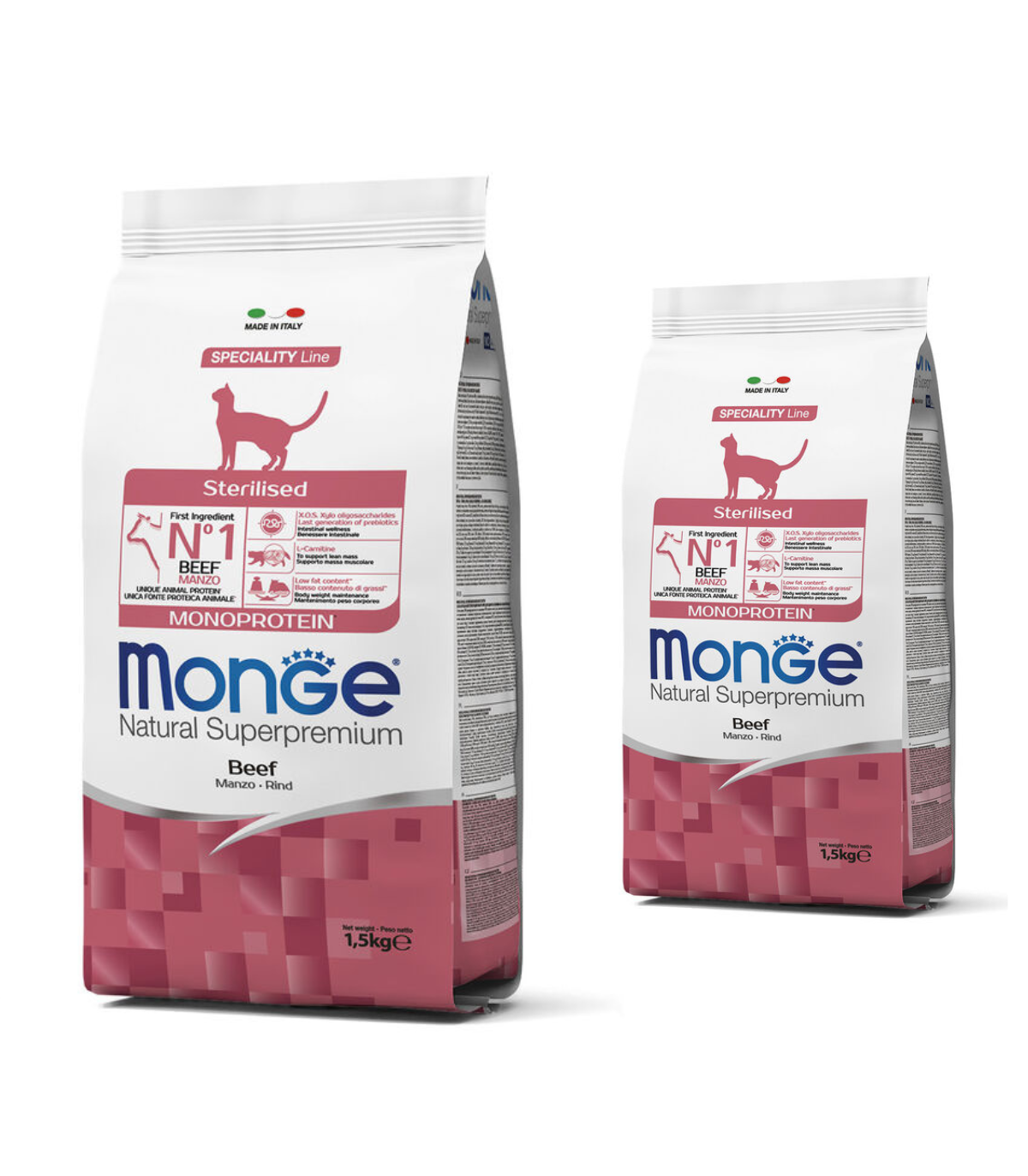 Monge Superpremium Monoprotein Cat Adult Sterilised Manzo
