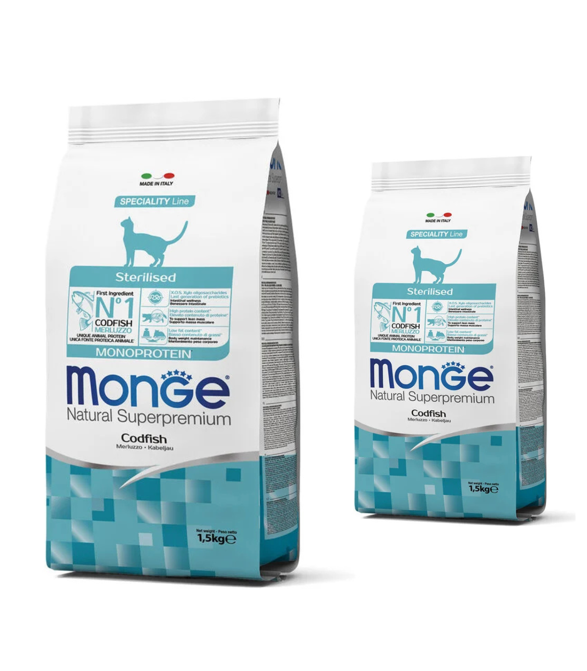 Monge Superpremium Monoprotein Cat Adult Sterilised Merluzzo