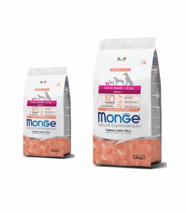 Monge Superpremium Monoprotein Extra Small Adult Salmone