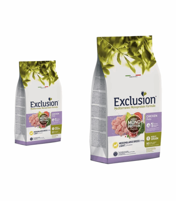 Exclusion Mediterraneo Adult Light Medium&Large Breed Pollo