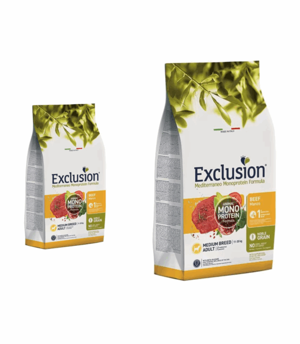 Exclusion Mediterraneo Adult Medium Breed Manzo