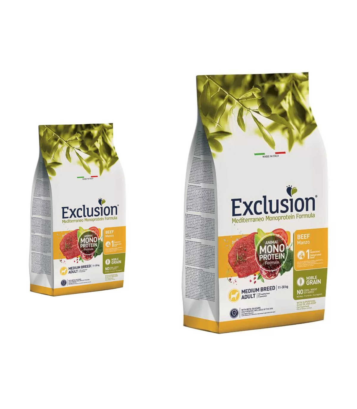 Exclusion Mediterraneo Adult Medium Breed Manzo