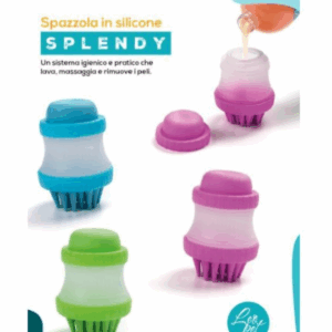 Leopet Spazzola Splendy In Silicone Con Dispenser