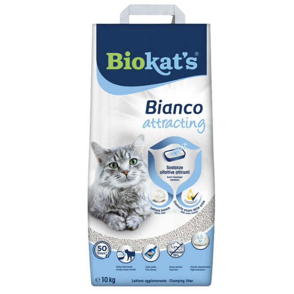 Biokat’s Lettiera Attrattiva Agglomerante Bianco Attracting