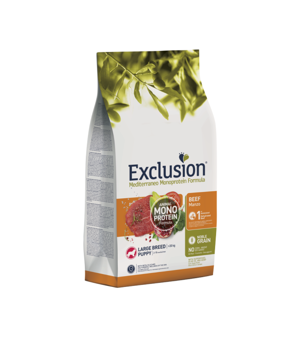 Exclusion Mediterraneo Puppy Large Breed Manzo