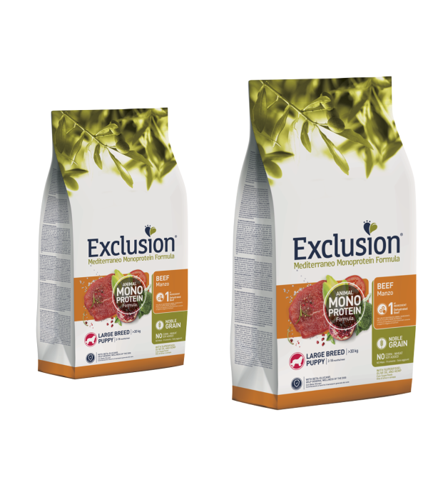 Exclusion Mediterraneo Puppy Large Breed Manzo