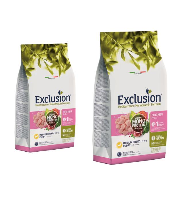 Exclusion Mediterraneo Puppy Medium Breed Pollo