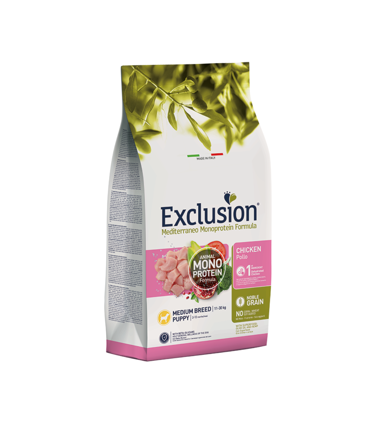 Exclusion Mediterraneo Puppy Medium Breed Pollo