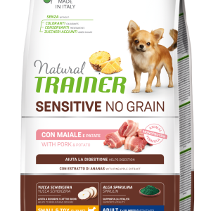 Natural Trainer Sensitive No Grain Adult Small Mini con Maiale e Patate