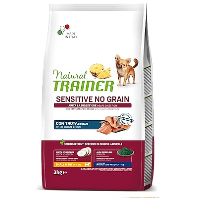 Natural Trainer Sensitive No Grain Adult Small Mini con Trota e Patate