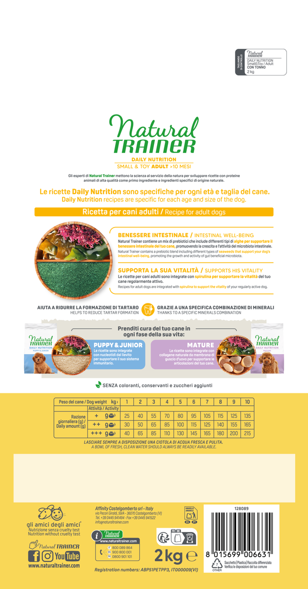 Natural Trainer Adult Small Mini con Tonno e Riso