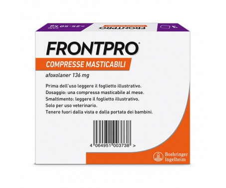 Antiparassitario FrontPro 3 Compresse Masticabili Cani