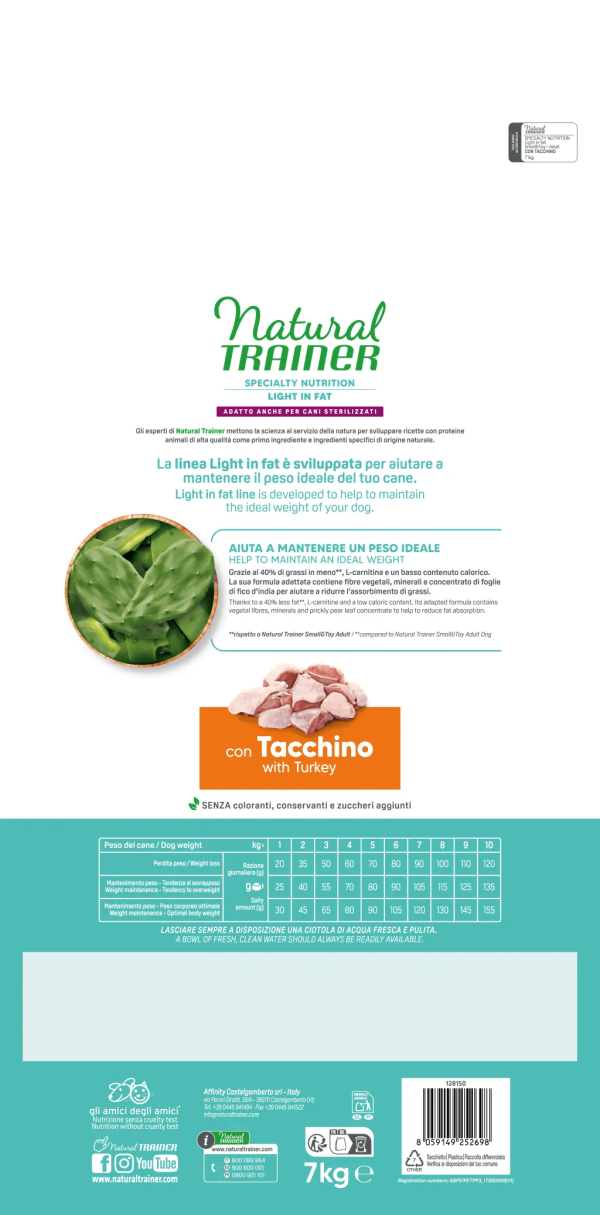 Natural Trainer Light in Fat Adult Small e Toy con Tacchino 