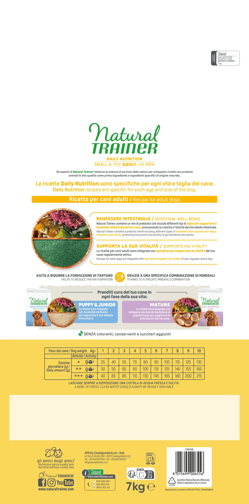 Natural Trainer Adult Small Mini con Pollo Fresco e Riso