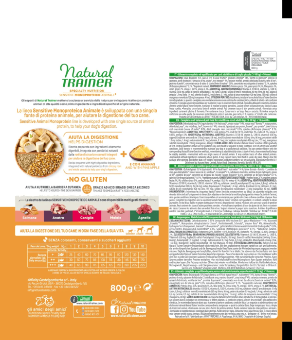 Natural Trainer Sensitive No Gluten Adult Small Toy con Uovo e Cereali Integrali