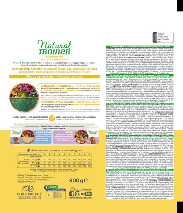 Natural Trainer Adult Small Mini con Pollo Fresco e Riso