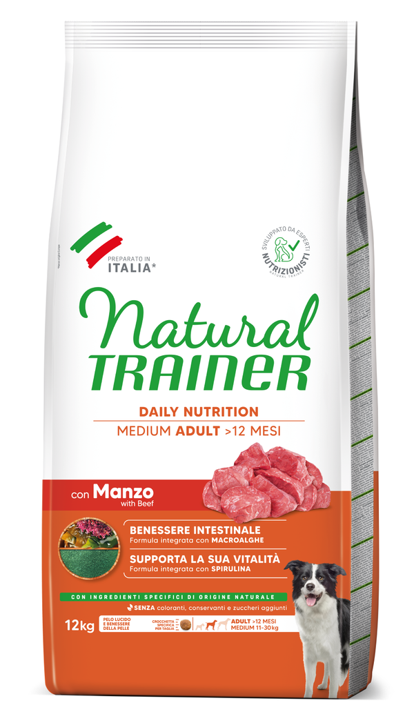 Natural Trainer Adult Medium con Manzo e Riso