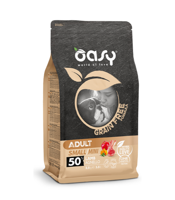 Oasy Grain Free Adult Small Mini Agnello