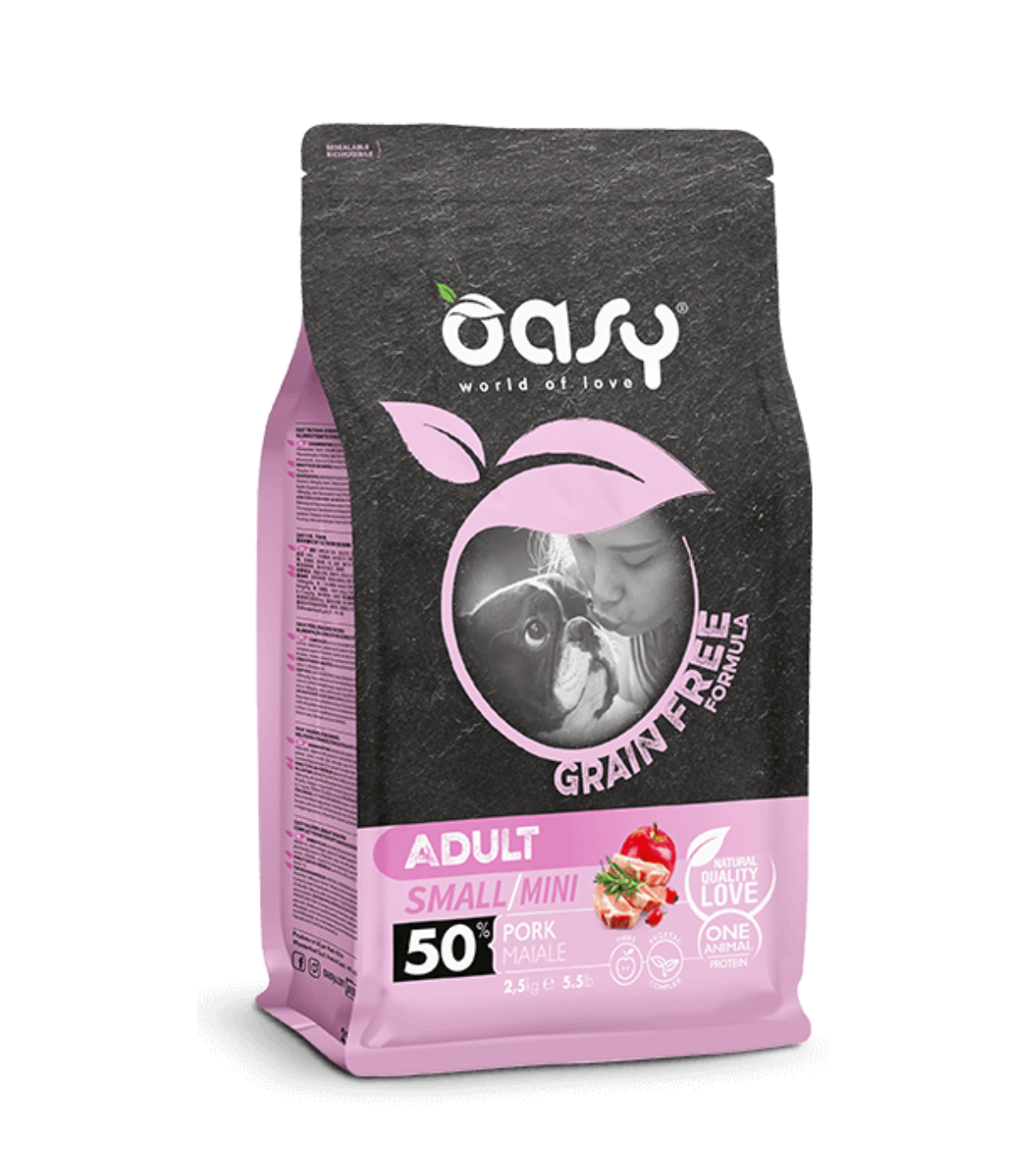 Oasy Grain Free Adult Small Mini Maiale