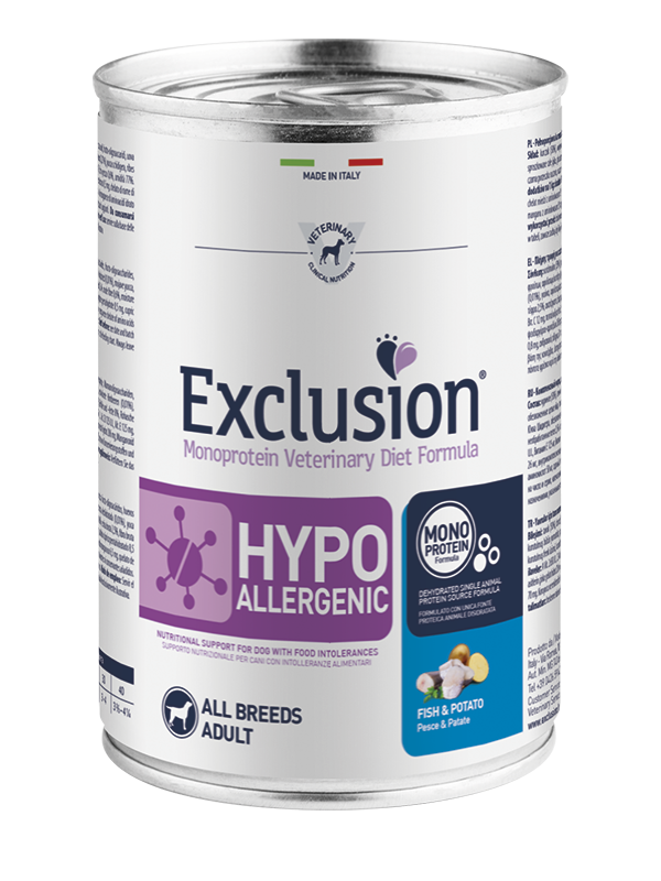 Exclusion Hypoallergenic Adult All Breeds Pesce e Patate