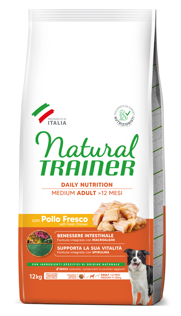 Natural Trainer Adult Medium con Pollo Fresco e Riso