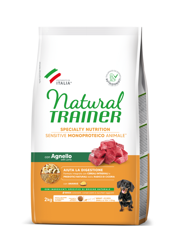 Natural Trainer Sensitive No Gluten Adult Small Toy con Agnello e Cereali Integrali