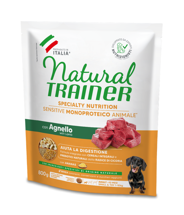 Natural Trainer Sensitive No Gluten Adult Small Toy con Agnello e Cereali Integrali