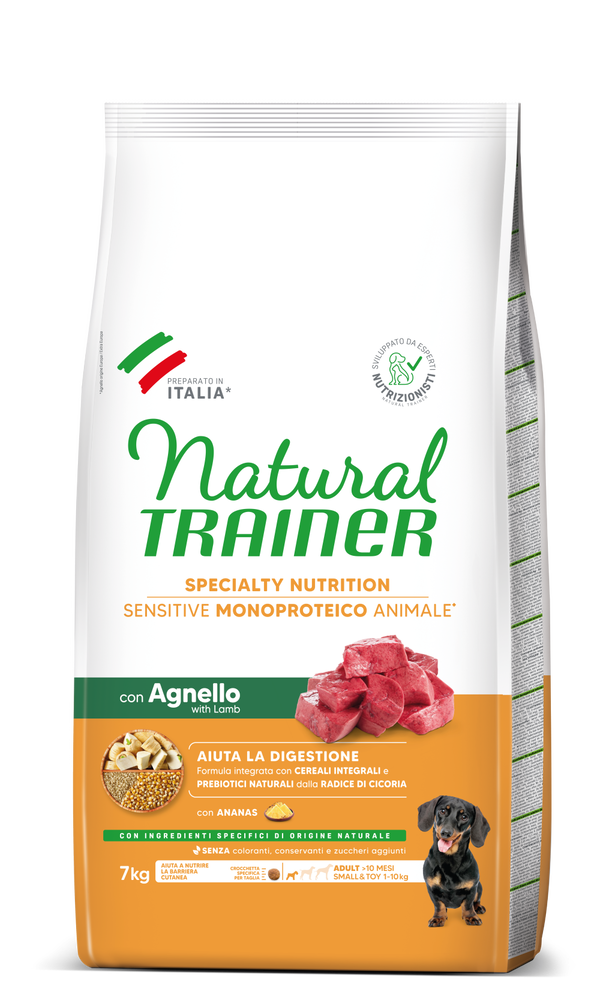 Natural Trainer Sensitive No Gluten Adult Small Toy con Agnello e Cereali Integrali