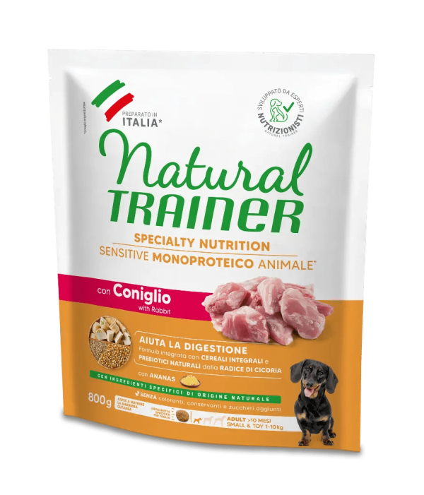 Natural Trainer Sensitive No Gluten Adult Small Toy con Coniglio e Cereali Integrali