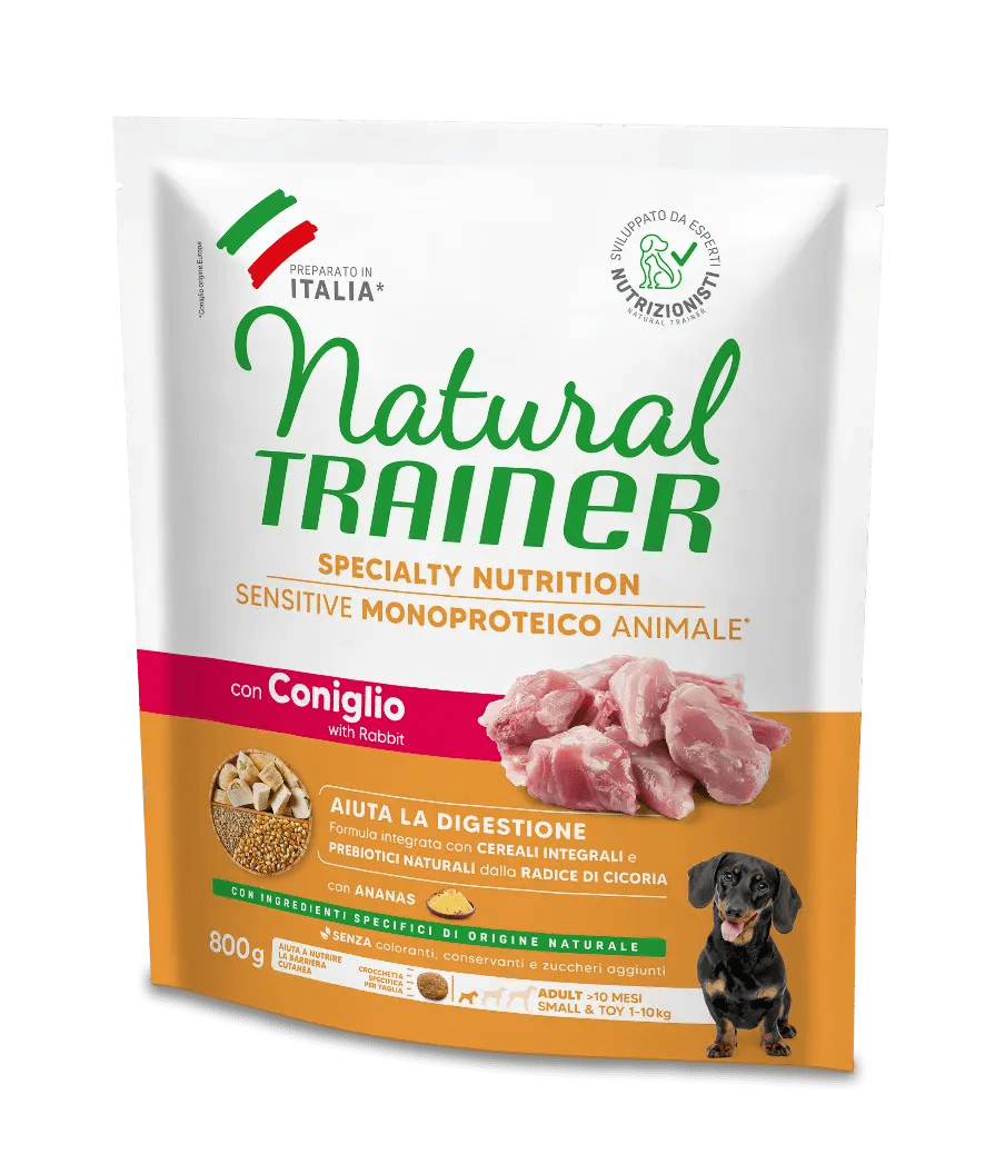 Natural Trainer Sensitive No Gluten Adult Small Toy con Coniglio e Cereali Integrali