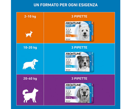 Antiparassitario Frontline Spot On – 3 Pipette Cani