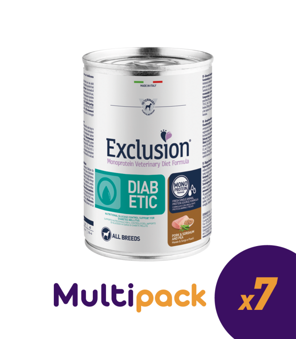 Exclusion Diabetic Adult All Breeds Maiale, Sorgo e Piselli