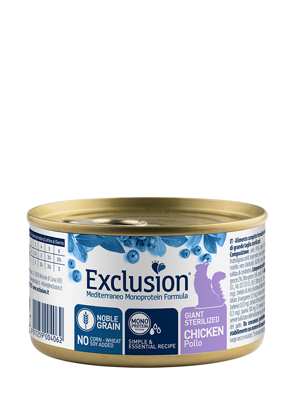 Exclusion Monoprotein Noble Grain Cat Giant Sterilized Pollo Patè