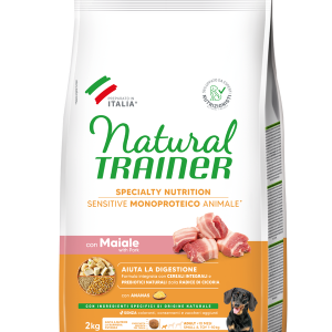 Natural Trainer Sensitive No Gluten Adult Small Toy con Maiale e Cereali Integrali