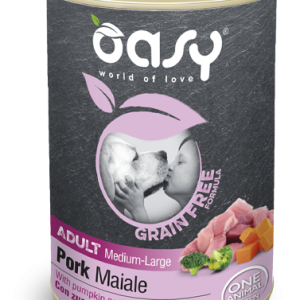 Oasy Grain Free Adult Medium Large Maiale con Zucca e Broccoli