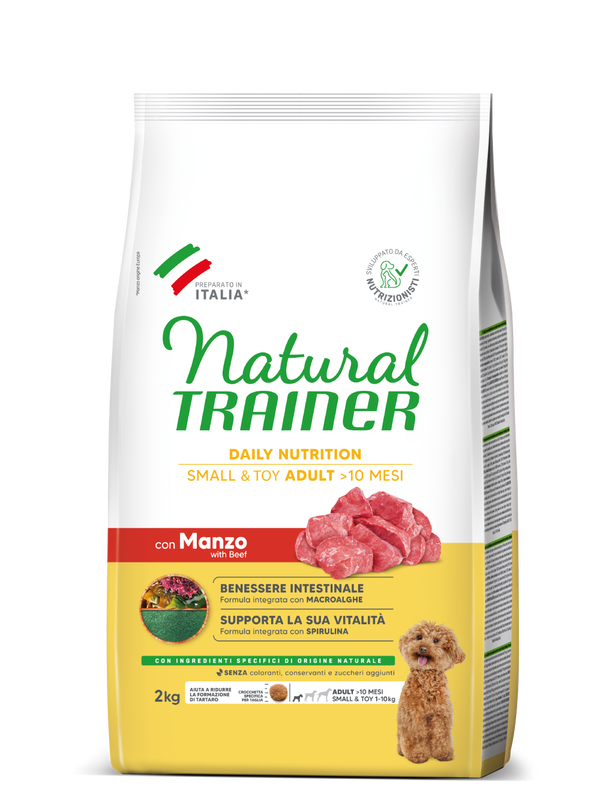 Natural Trainer Adult Small Mini con Manzo e Riso