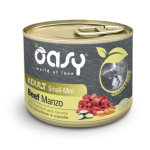 Oasy Grain Free Adult Small Mini Manzo con Zucchine e Carote