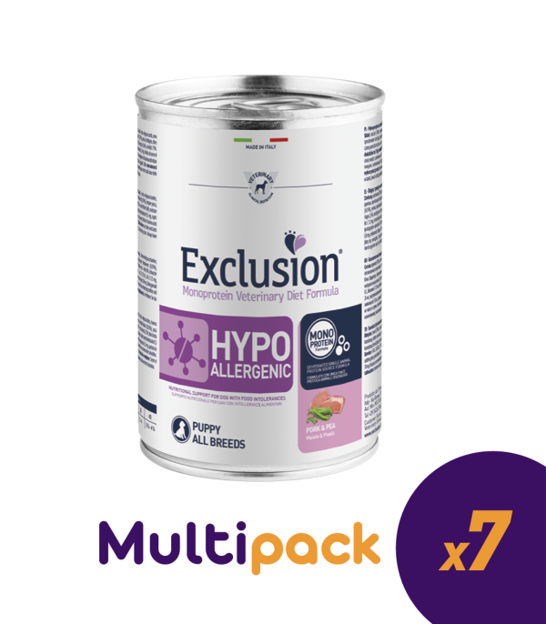Exclusion Hypoallergenic Puppy Maiale e Piselli