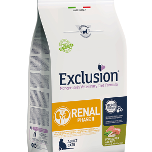 Exclusion Monoprotein Renal - Phase II Cat Adult Maiale, Piselli e Riso