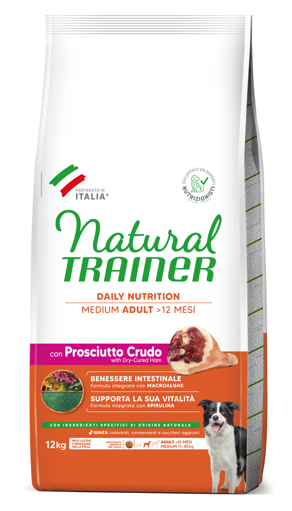Natural Trainer Adult Medium con Prosciutto Crudo e Riso