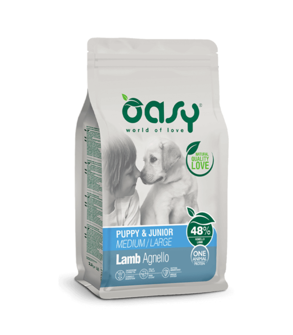 Oasy Puppy e Junior Medium Large Agnello