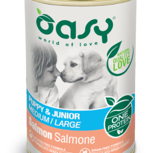 Oasy Paté Monoproteico Puppy e Junior Medium Large Salmone