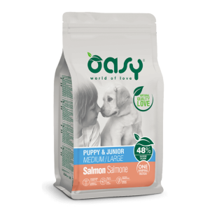 Oasy Puppy e Junior Medium Large Salmone
