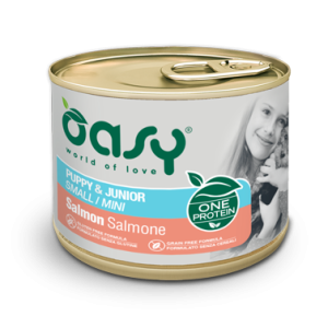 Oasy Paté Monoproteico Puppy e Junior Small Mini Salmone