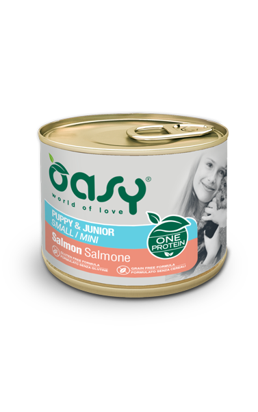 Oasy Paté Monoproteico Puppy e Junior Small Mini Salmone