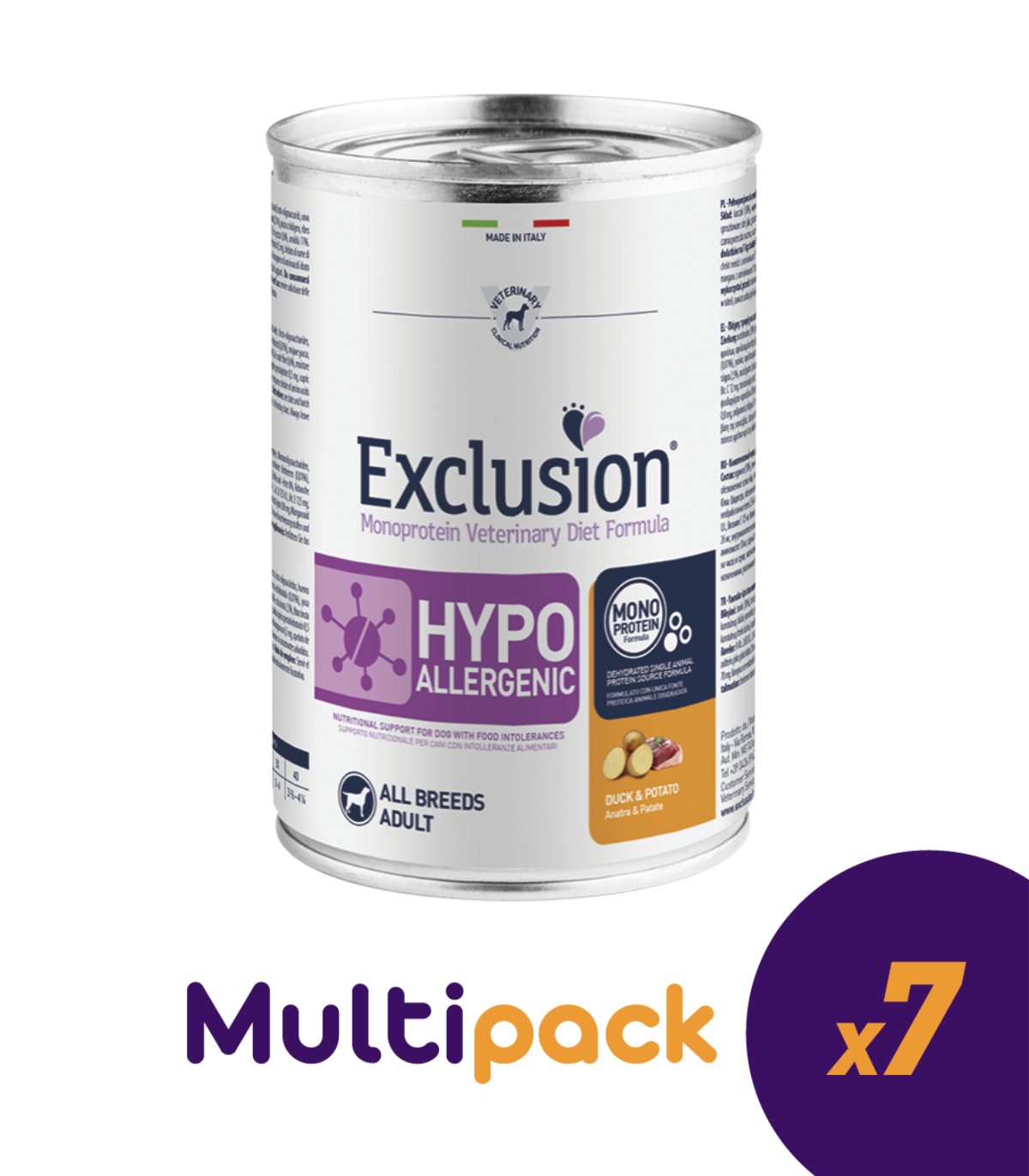 Exclusion Hypoallergenic Adult All Breeds Anatra e Patate
