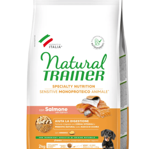 Natural Trainer Sensitive No Gluten Adult Small Toy con Salmone e Cereali Integrali 