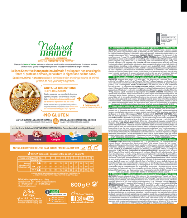 Natural Trainer Sensitive No Gluten Adult Small Toy con Salmone e Cereali Integrali 